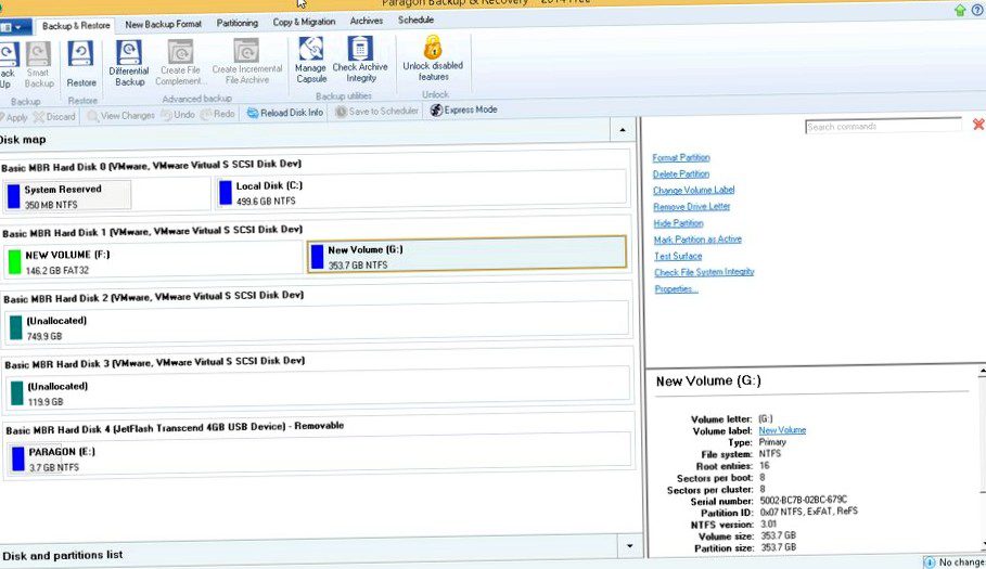 Data backup with paragon backup & recovery